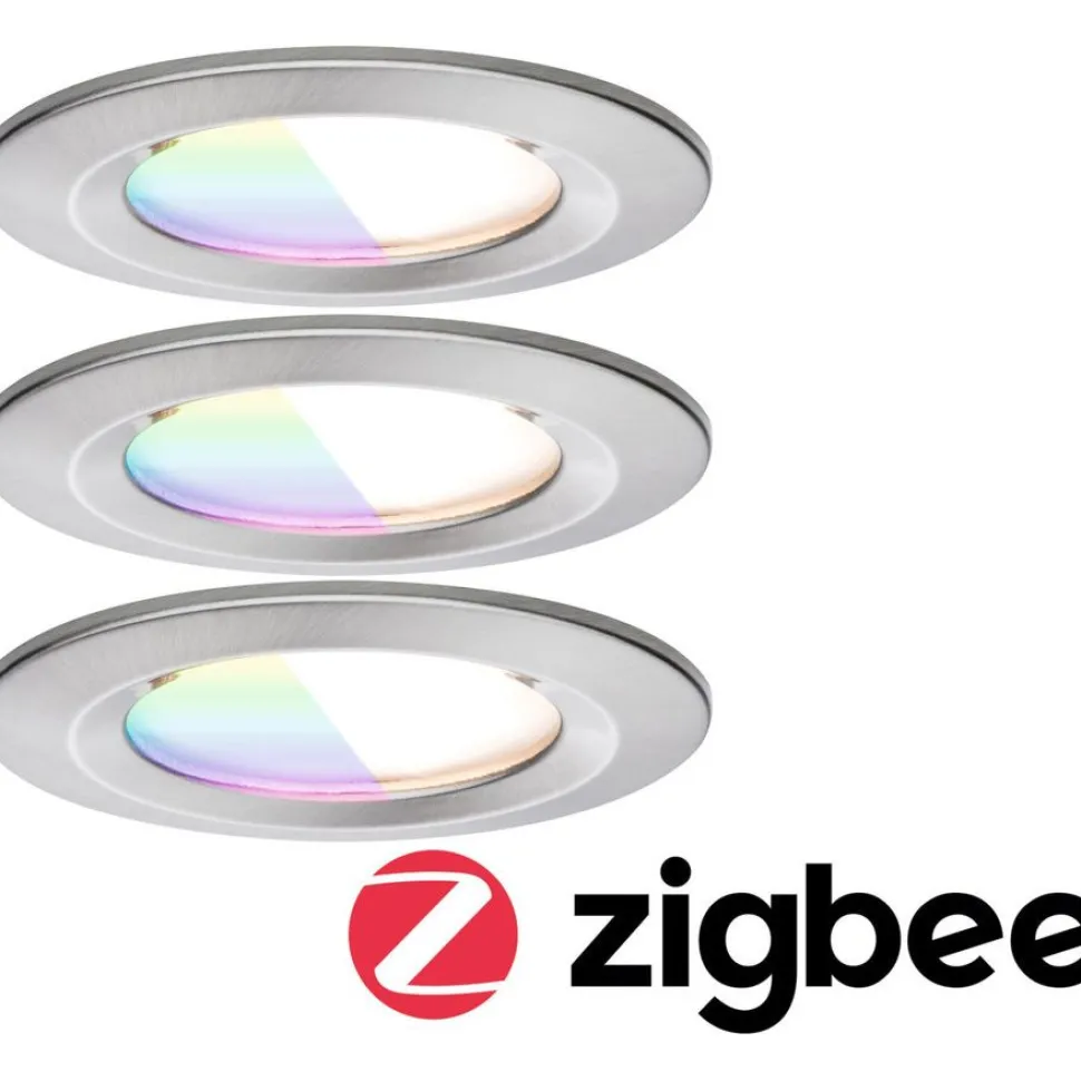 Upotettava LED-valaisin Paulmann Nova Coin, pyöreä, IP44, 78mm, RGBW+, 3x6W, 3x500lm, 230V, alumiini