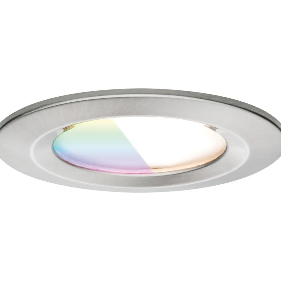 Upotettava LED-valaisin Paulmann Nova Coin, pyöreä, IP44, 78mm, RGBW+, 3x6W, 3x500lm, 230V, alumiini