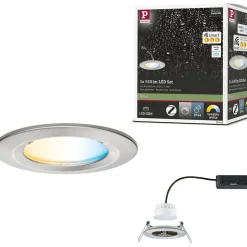 Upotettava LED-valaisin Paulmann Nova Coin, pyöreä, IP44, 78mm, 6W, 530lm, 230V, säädettävä värilämpötila, alumiini