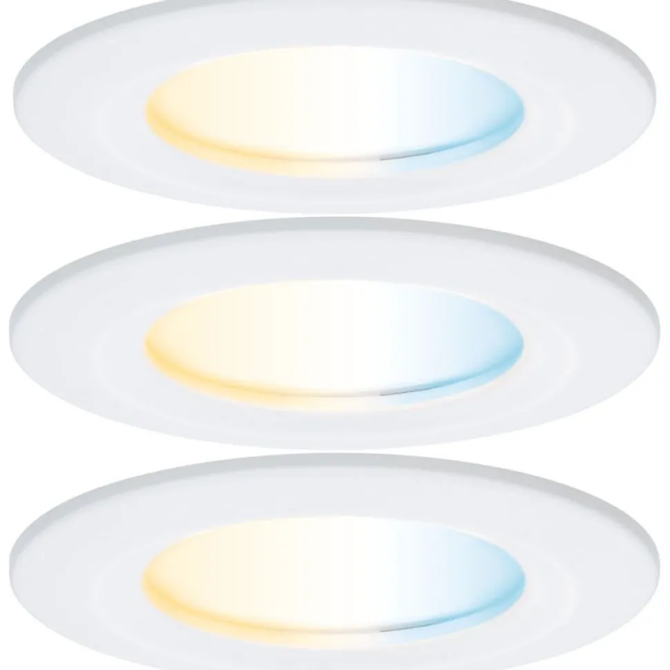 Upotettava LED-valaisin Paulmann Nova Coin, pyöreä, IP44, 78mm, 3x6W, 3x530lm, 230V, säädettävä värilämpötila
