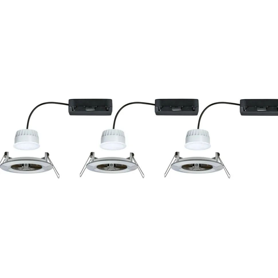 Upotettava LED-valaisin Paulmann Nova Coin, pyöreä, IP44, 78mm, 3x6W, 3x530lm, 230V, säädettävä värilämpötila