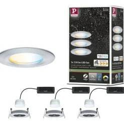 Upotettava LED-valaisin Paulmann Nova Coin, pyöreä, IP44, 78mm, 3x6W, 3x530lm, 230V, säädettävä värilämpötila