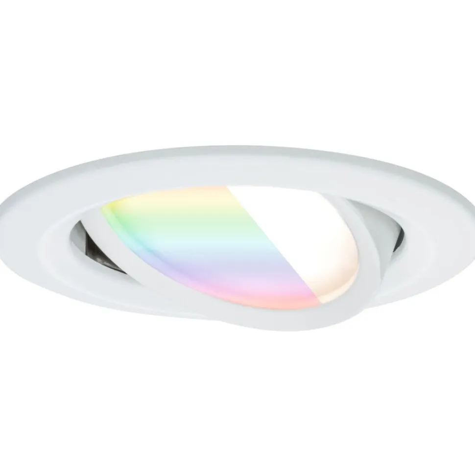 Upotettava LED-valaisin Paulmann Nova Coin, pyöreä, 84mm, 50°, RGBW+, 6W, 500lm, 230V, alumiini