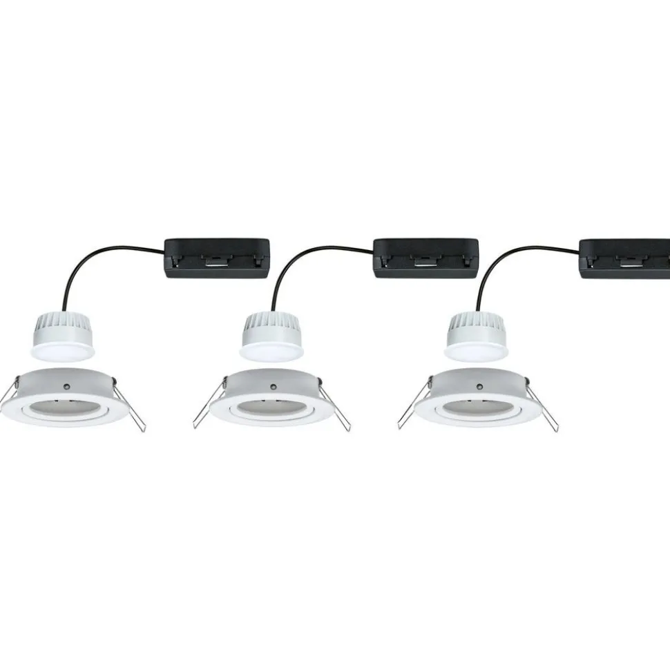 Upotettava LED-valaisin Paulmann Nova Coin, pyöreä, 84mm, 50°, säädettävä värilämpötila, 3x6W, 3x500lm, 230V, alumiini