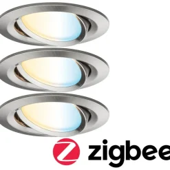 Upotettava LED-valaisin Paulmann Nova Coin, pyöreä, 84mm, 50°, säädettävä värilämpötila, 3x6W, 3x500lm, 230V, alumiini