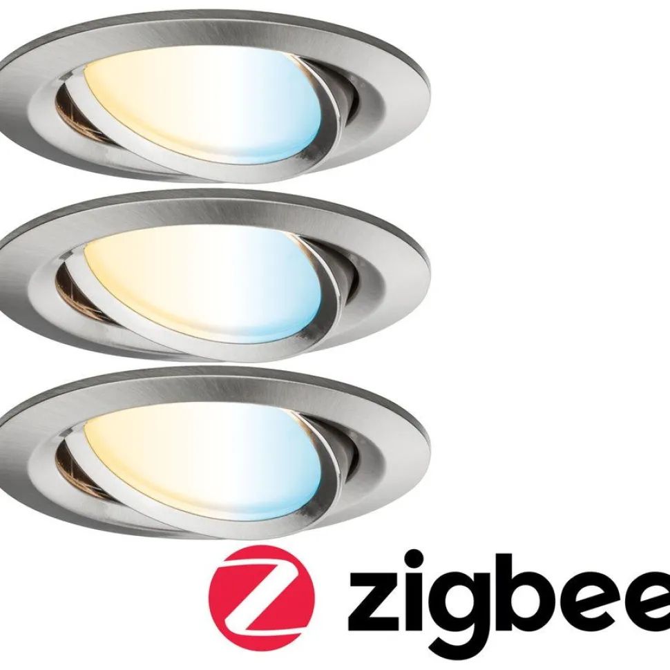 Upotettava LED-valaisin Paulmann Nova Coin, pyöreä, 84mm, 50°, säädettävä värilämpötila, 3x6W, 3x500lm, 230V, alumiini