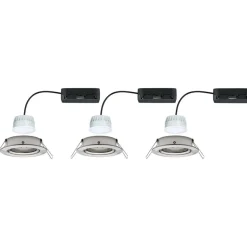 Upotettava LED-valaisin Paulmann Nova Coin, pyöreä, 84mm, 50°, säädettävä värilämpötila, 3x6W, 3x500lm, 230V, alumiini