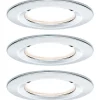 Upotettava LED-valaisin Paulmann Nova Coin Rigid, 3kpl, IP44, Ø78mm, 6W, 470lm, 2700K, kromi