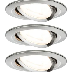 Upotettava LED-valaisin Paulmann Nova, 3kpl, Ø84mm, GU10, 6.5W, 460lm, 2700K, himmennettävä, mattavalkoinen
