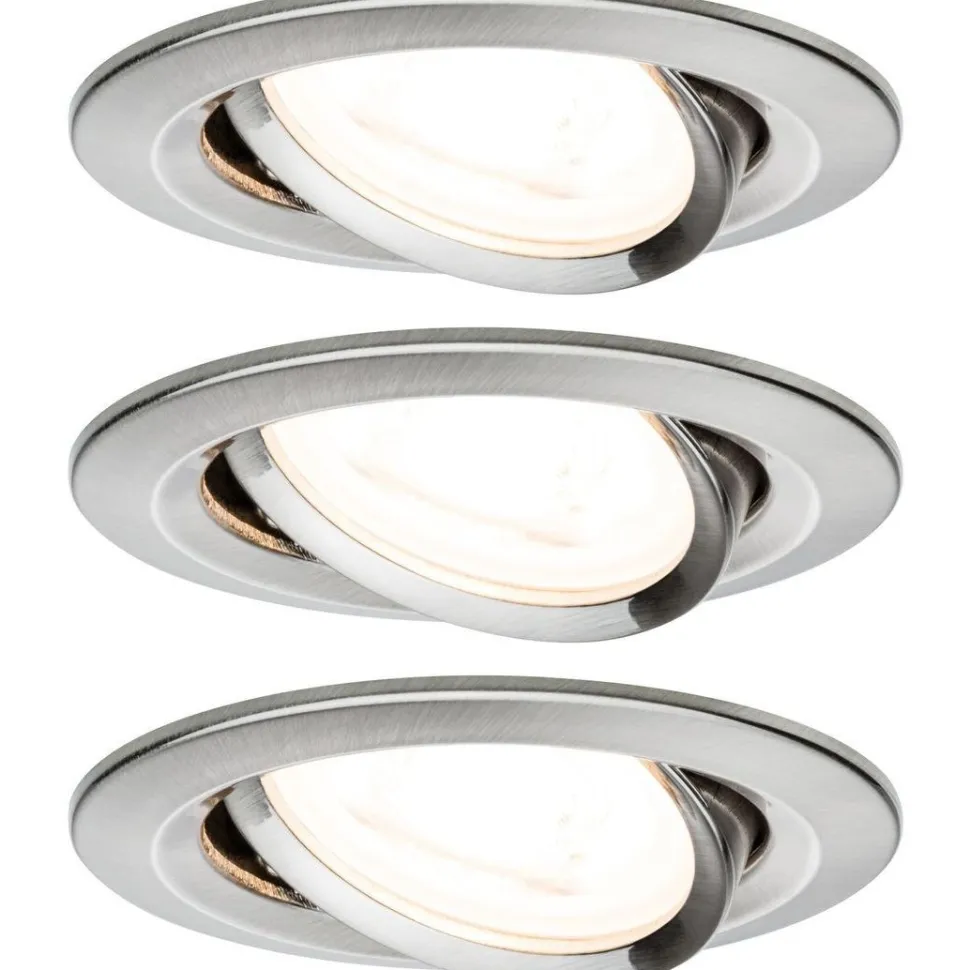 Upotettava LED-valaisin Paulmann Nova, 3kpl, Ø84mm, GU10, 6.5W, 460lm, 2700K, himmennettävä, mattavalkoinen