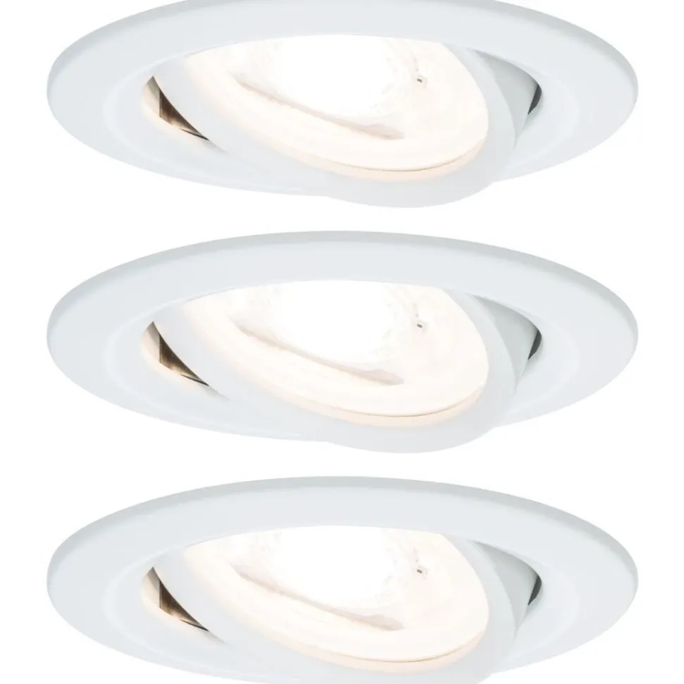 Upotettava LED-valaisin Paulmann Nova, 3kpl, Ø84mm, GU10, 6.5W, 460lm, 2700K, mattavalkoinen