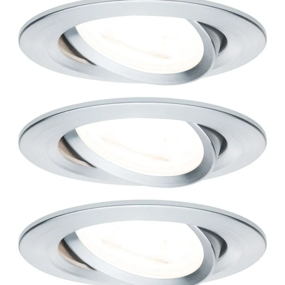 Upotettava LED-valaisin Paulmann Nova, 3kpl, Ø84mm, GU10, 6.5W, 460lm, 2700K, mattavalkoinen