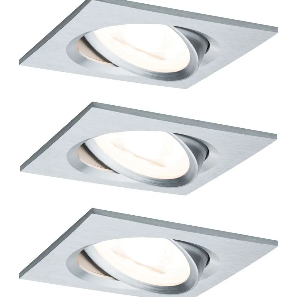 Upotettava LED-valaisin Paulmann Nova, 3kpl, 84x84mm, GU10, 6.5W, 460lm, 2700K, mattavalkoinen