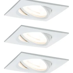 Upotettava LED-valaisin Paulmann Nova, 3kpl, 84x84mm, GU10, 6.5W, 460lm, 2700K, mattavalkoinen
