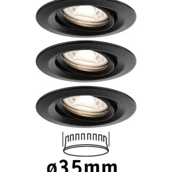 Upotettava LED-valaisin Paulmann Nova Mini Coin, 3kpl, Ø66mm, 4W, 310lm, 2700K, mattamusta
