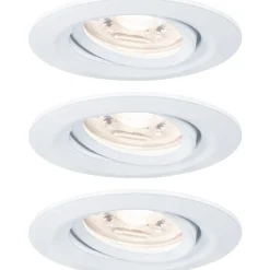 Upotettava LED-valaisin Paulmann Nova Mini Coin, 3kpl, Ø66mm, 4W, 310lm, 2700K, mattavalkoinen