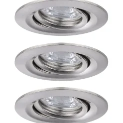 Upotettava LED-valaisin Paulmann Nova Mini Coin, 3kpl, Ø66mm, 4W, 310lm, 2700K, mattavalkoinen