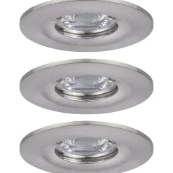 Upotettava LED-valaisin Paulmann Nova Mini Coin Rigid, 3kpl, IP44, Ø65mm, 4W, 310lm, 2700K, mattavalkoinen