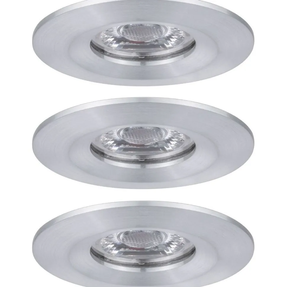 Upotettava LED-valaisin Paulmann Nova Mini Coin Rigid, 3kpl, IP44, Ø65mm, 4W, 310lm, 2700K, mattavalkoinen