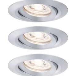 Upotettava LED-valaisin Paulmann Nova Mini Plus Coin, 3kpl, Ø66mm, 300lm, 2700K, himmennettävä, harjattu rauta