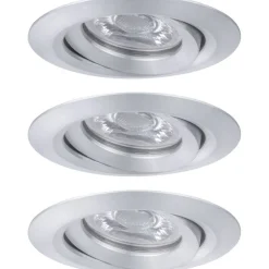 Upotettava LED-valaisin Paulmann Nova Mini Plus Coin, 3kpl, Ø66mm, 300lm, 2700K, himmennettävä, harjattu rauta