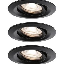 Upotettava LED-valaisin Paulmann Nova Mini Plus Coin, 3kpl, Ø66mm, 4W, 310lm, 2700K, mattamusta