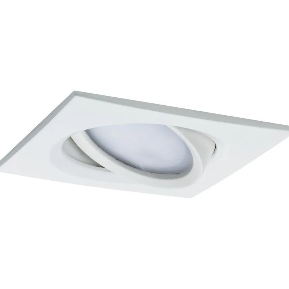 Upotettava LED-valaisin Paulmann Nova Plus Coin, 3kpl, 84x84mm, 6W, 470lm, 2700K, himmennettävä, mattavalkoinen