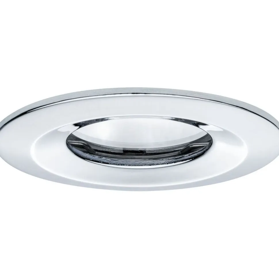 Upotettava LED-valaisin Paulmann Nova Plus Coin Rigid, IP65, Ø78mm, 6W, 470lm, 2700K, himmennettävä, kromi