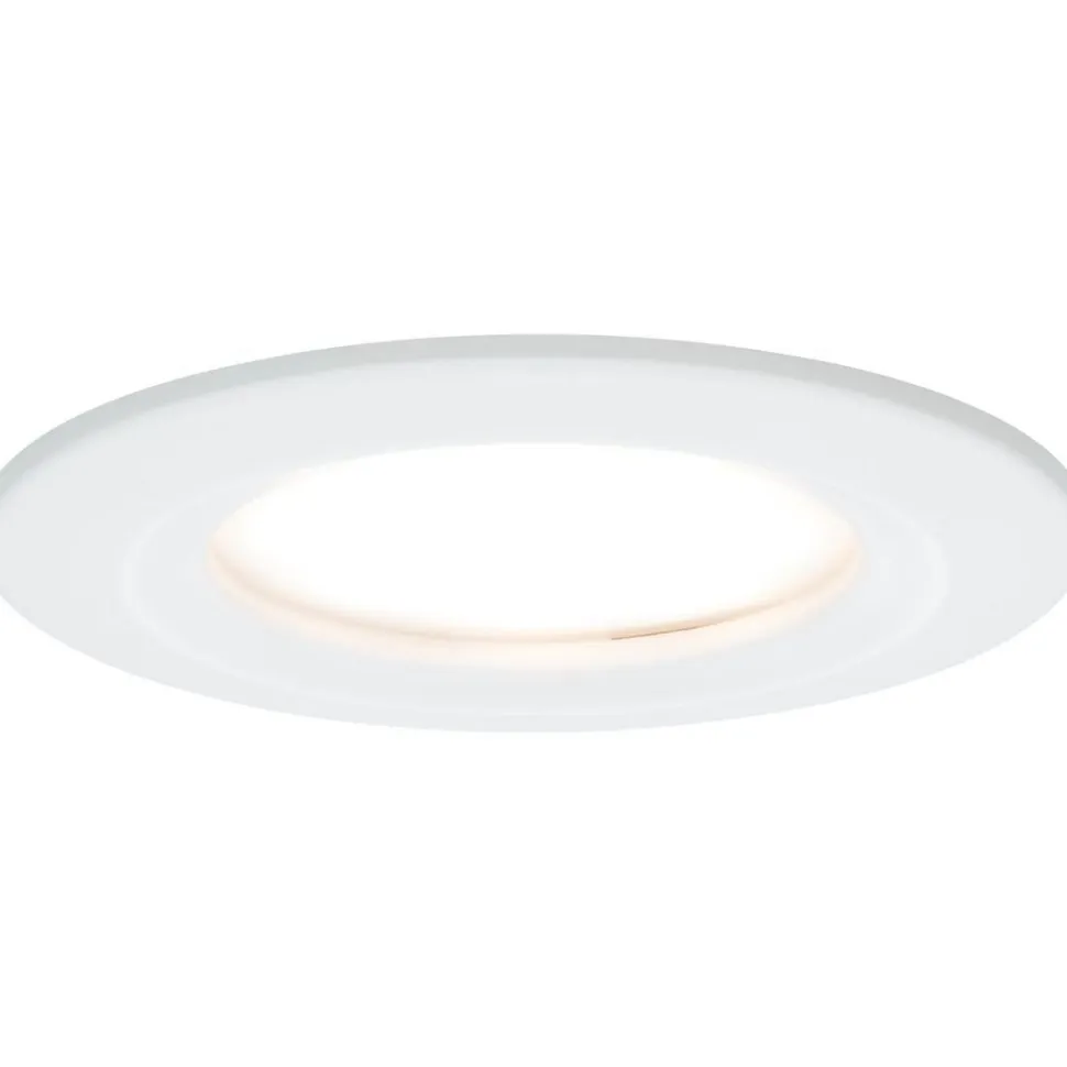 Upotettava LED-valaisin Paulmann Nova Plus Coin Rigid, IP44, Ø78mm, 6W, 470lm, 2700K, himmennettävä, mattavalkoinen