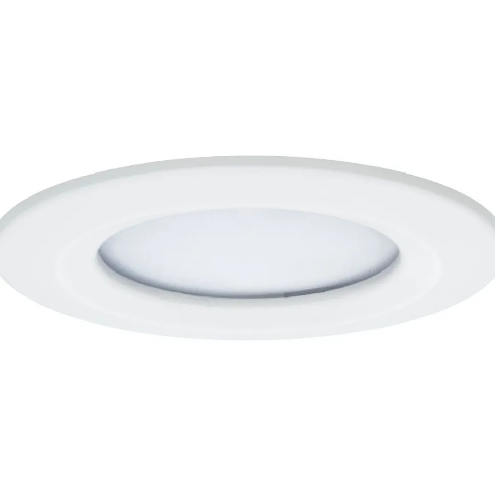 Upotettava LED-valaisin Paulmann Nova Plus Coin Rigid, IP44, Ø78mm, 6W, 470lm, 2700K, himmennettävä, mattavalkoinen
