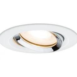 Upotettava LED-valaisin Paulmann Nova Plus, IP65, Ø93mm, GU10, 2700K, himmennettävä, mattavalkoinen/kromi