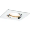 Upotettava LED-valaisin Paulmann Nova Plus, IP65, 93x93mm, GU10, 2700K, himmennettävä, mattavalkoinen/kromi
