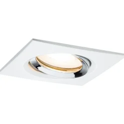 Upotettava LED-valaisin Paulmann Nova Plus, IP65, 93x93mm, GU10, 2700K, himmennettävä, mattavalkoinen/kromi