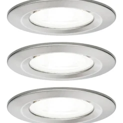Upotettava LED-valaisin Paulmann Nova Rigid, 3kpl, IP44, Ø78mm, GU10, 6.5W, 4000K, harjattu rauta