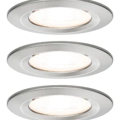 Upotettava LED-valaisin Paulmann Nova Rigid, 3kpl, IP44, Ø78mm, GU10, 6.5W, 460lm, 2700K, himmennettävä, mattavalkoinen
