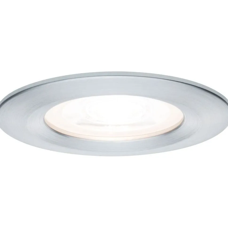 Upotettava LED-valaisin Paulmann Nova Rigid, 3kpl, IP44, Ø78mm, GU10, 6.5W, 460lm, 2700K, himmennettävä, mattavalkoinen