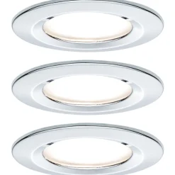 Upotettava LED-valaisin Paulmann Nova Rigid, 3kpl, IP44, Ø78mm, GU10, 6.5W, 460lm, 2700K, himmennettävä, mattavalkoinen