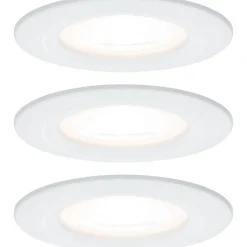 Upotettava LED-valaisin Paulmann Nova Rigid, 3kpl, IP44, Ø78mm, GU10, 6.5W, 460lm, 2700K, mattavalkoinen