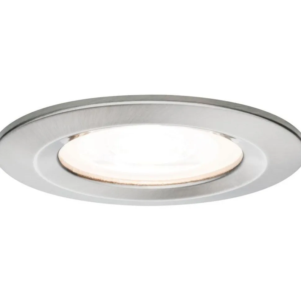 Upotettava LED-valaisin Paulmann Nova Rigid, 3kpl, IP44, Ø78mm, GU10, 6.5W, 460lm, 2700K, mattavalkoinen