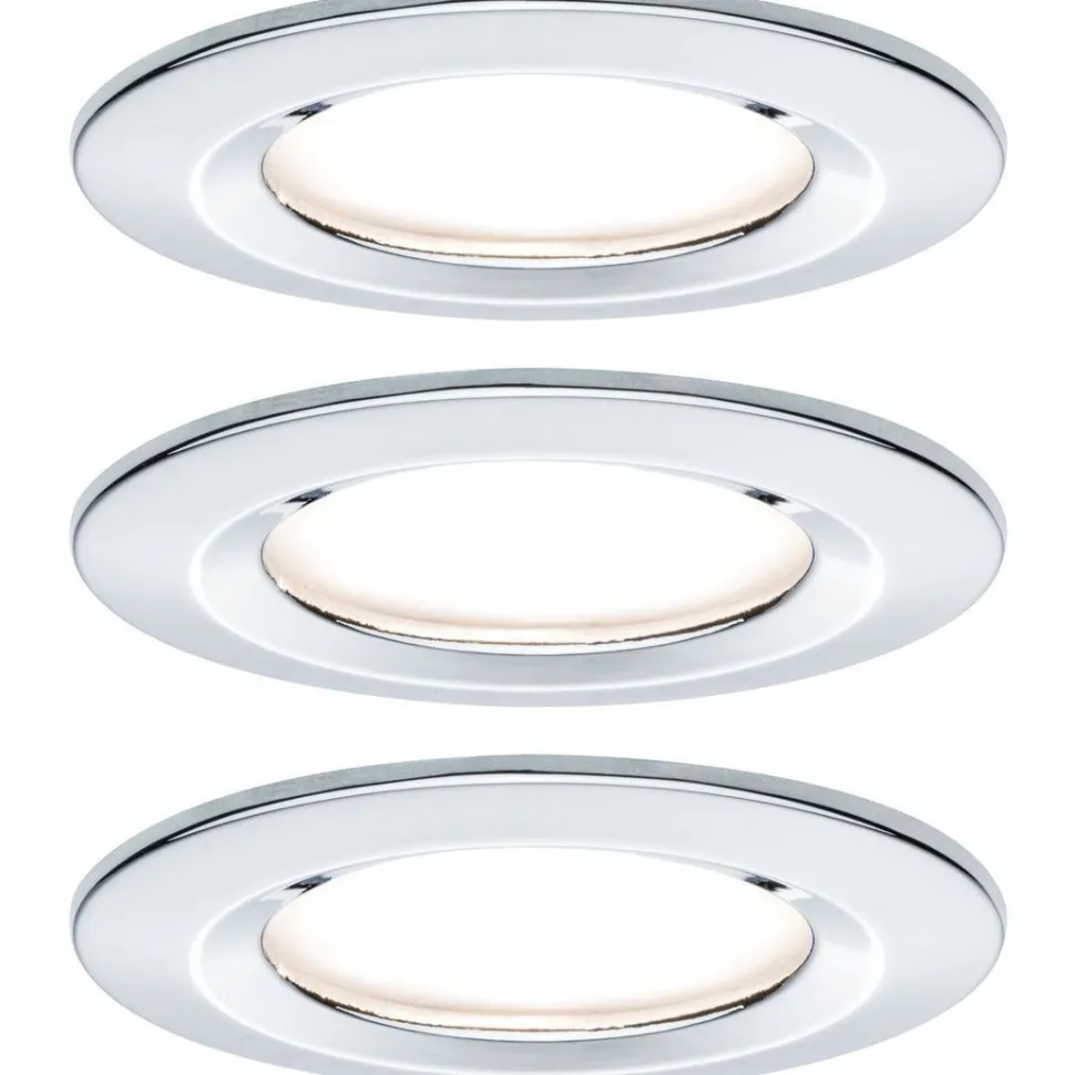 Upotettava LED-valaisin Paulmann Nova Rigid, 3kpl, IP44, Ø78mm, GU10, 6.5W, 460lm, 2700K, mattavalkoinen