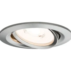 Upotettava LED-valaisin Paulmann Premium Coin, 3kpl, Ø84mm, 6.3W, 430lm, 2700K, himmennettävä, harjattu rauta
