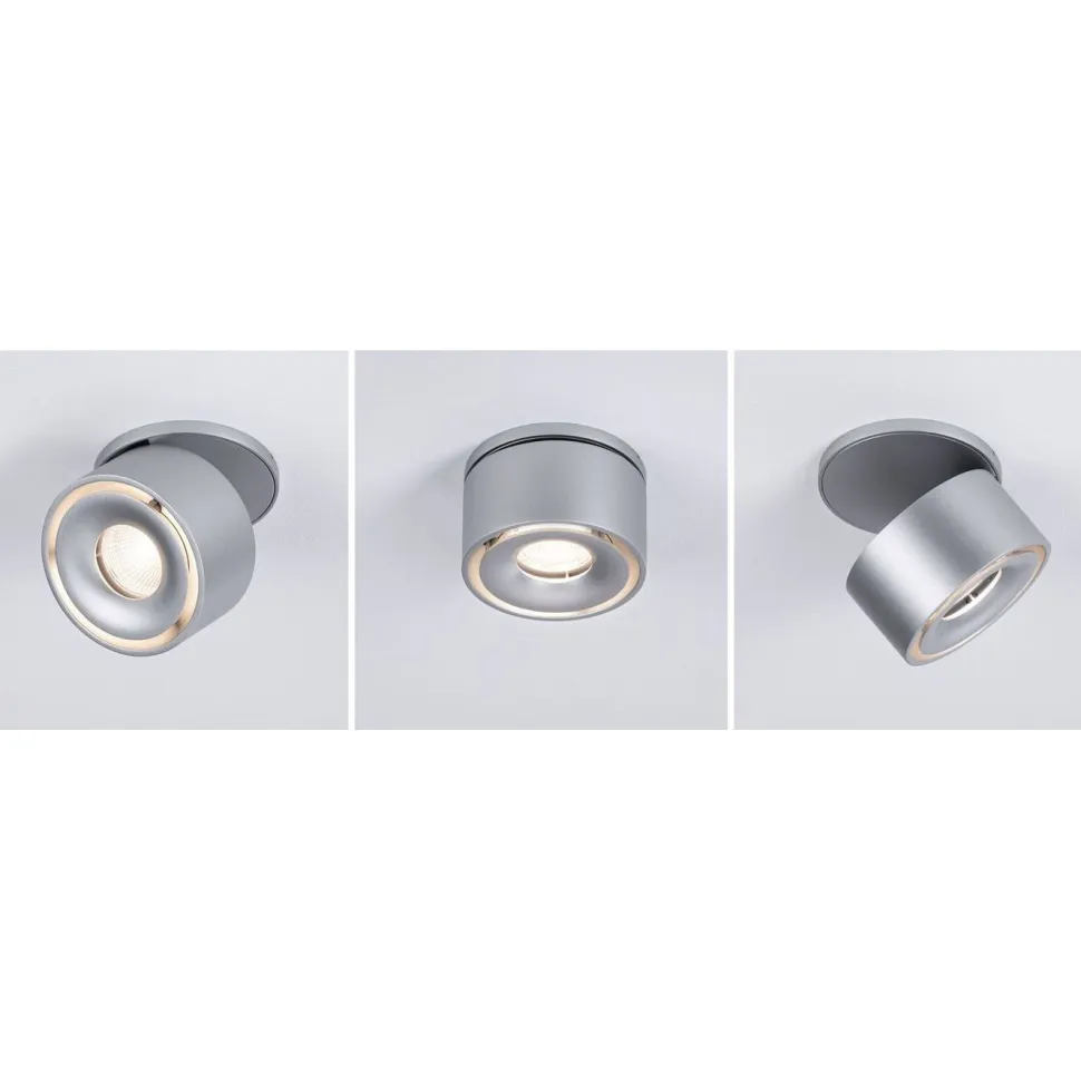 Upotettava LED-valaisin Paulmann Spircle, Ø78mm, 8W, 550lm, 3000K, mattamusta