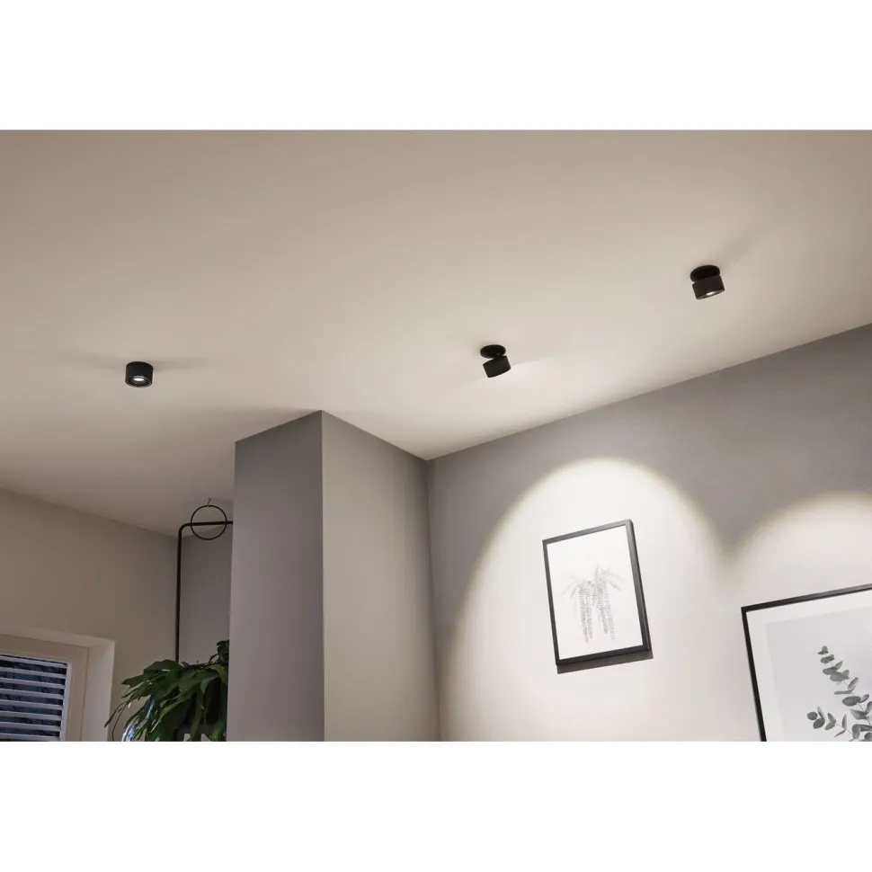 Upotettava LED-valaisin Paulmann Spircle, Ø78mm, 8W, 550lm, 3000K, mattamusta