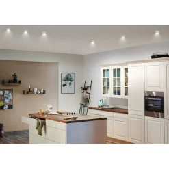 Upotettava LED-valaisinsarja Paulmann, Gil Coin, 3 valaisinta, IP44, Ø68mm, 3x6W, 3x470lm, 2700K, himmennettävä, valkoinen/kulta