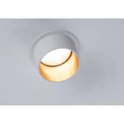 Upotettava LED-valaisinsarja Paulmann, Gil Coin, 3 valaisinta, IP44, Ø68mm, 3x6W, 3x470lm, 2700K, himmennettävä, valkoinen/kulta