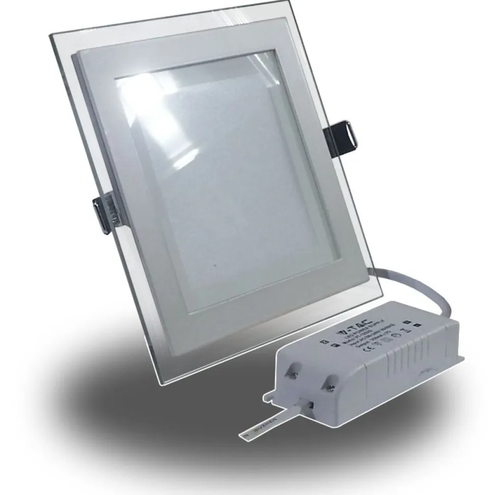 Upotettava LED-valaisin V-TAC VT-1202G SQ 12W 230V 3000K 840lm IP20 valkoinen
