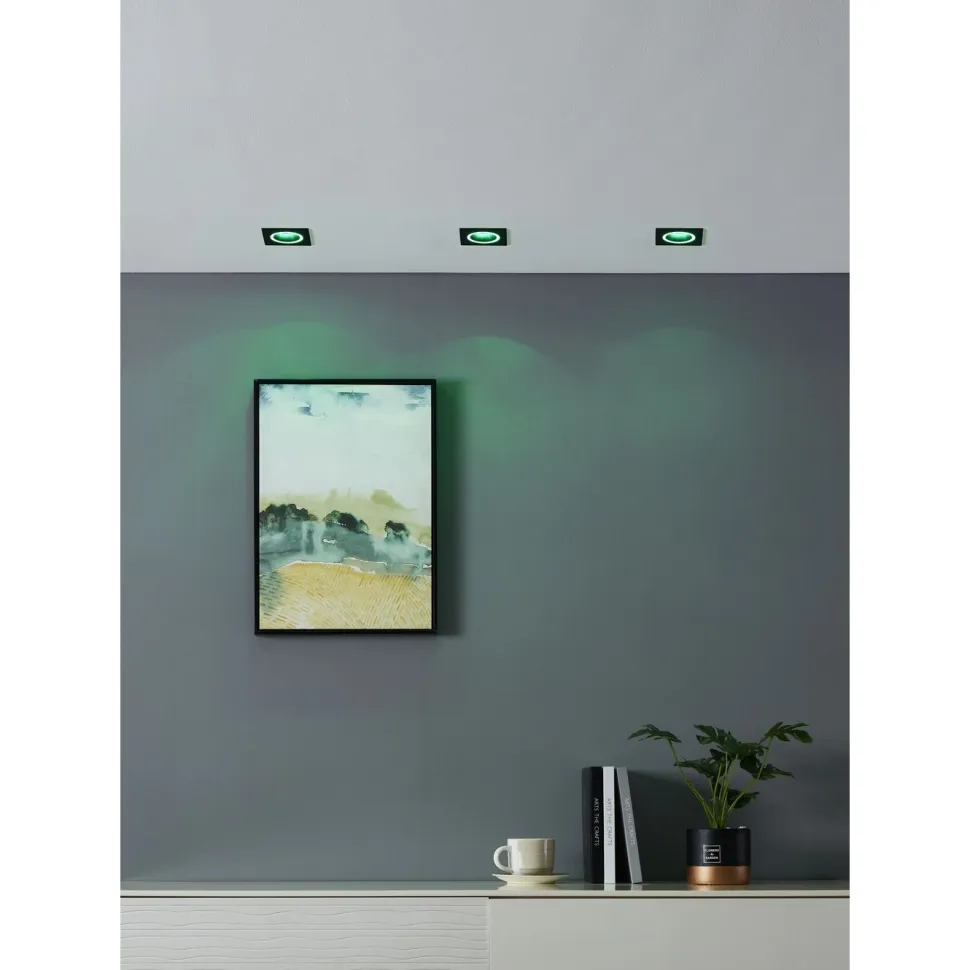 Uppovalaisin Eglo connect.z Carosso-z, 9.3x9.3cm, LED, 4.7W, IP20, musta
