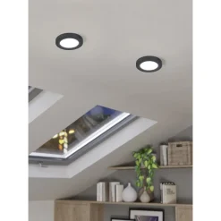Uppovalaisin Eglo Fueva flex, Ø11.7cm, LED, 5.5W, 4000K, IP20, musta