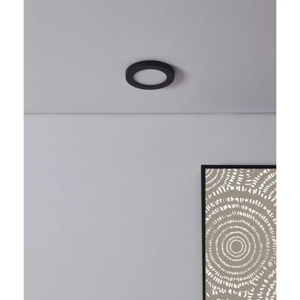 Uppovalaisin Eglo Fueva flex, Ø11.7cm, LED, 5.5W, 4000K, IP20, musta