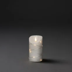 Vahakynttilä Konstsmide, IP20, 3D, paristokäyttöinen, 15 x LED, Ø10x14cm